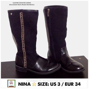 Nina ❤️Leather Counter Lining Man-Made Material Boots Size US 3 (PRE-LOVED)